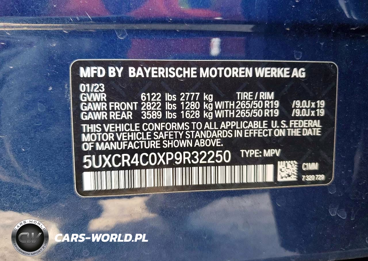 2023 BMW X5 Sdrive 40I VIN:5UXCR4C0XP9R32250 - 13