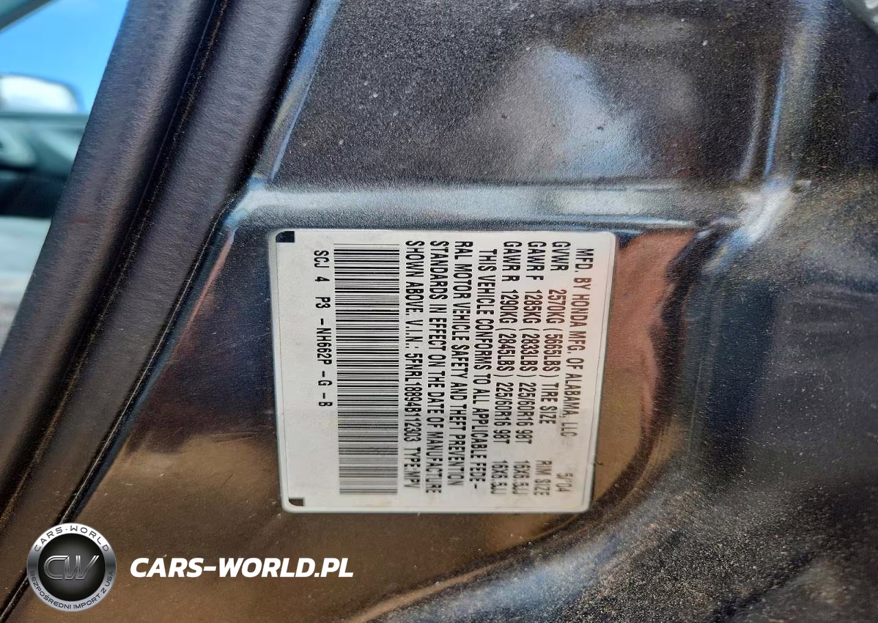 2004 Honda Odyssey Ex VIN:5FNRL18894B112303 - 14