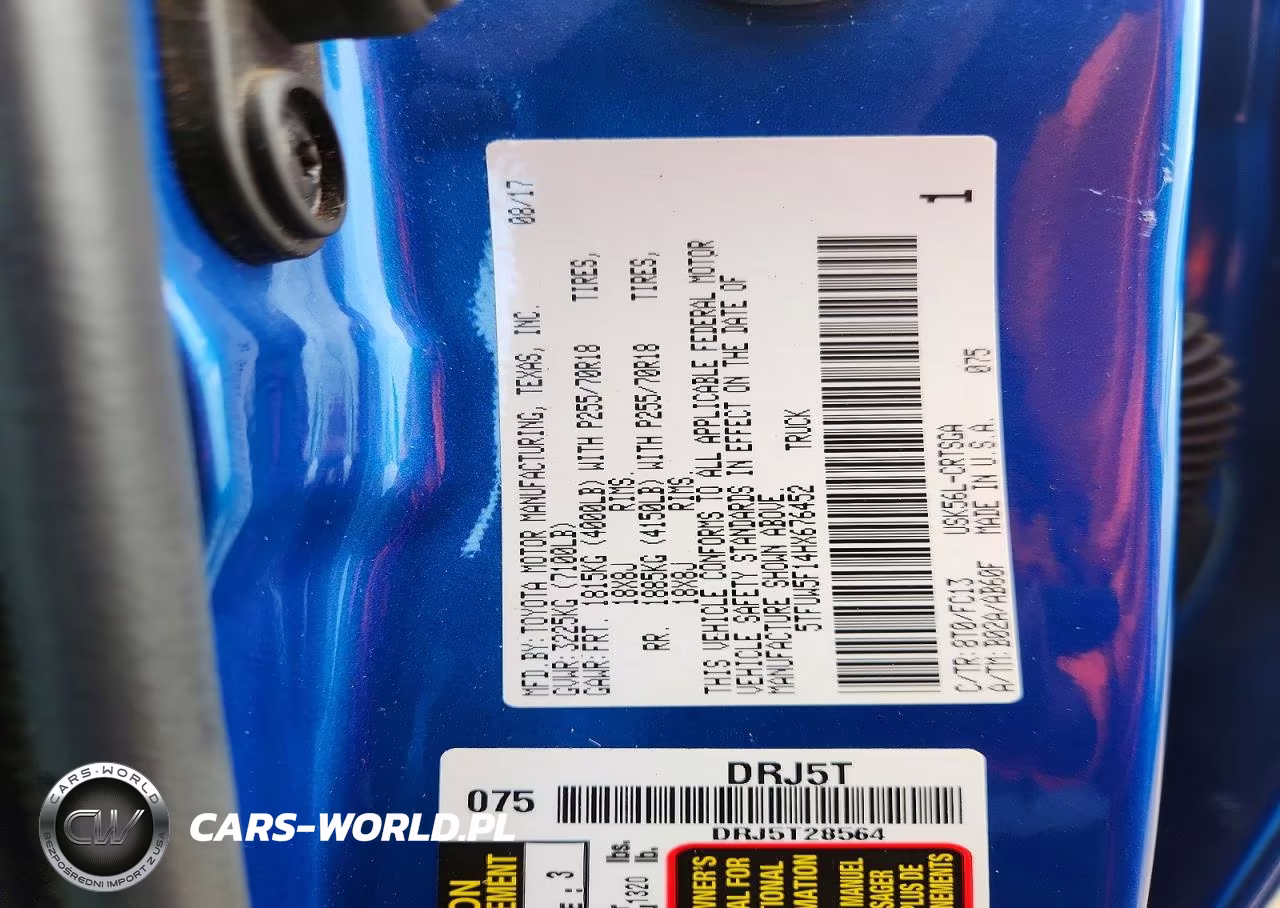 2017 Toyota Tundra Sr5 VIN:5TFUW5F14HX676452 - 13
