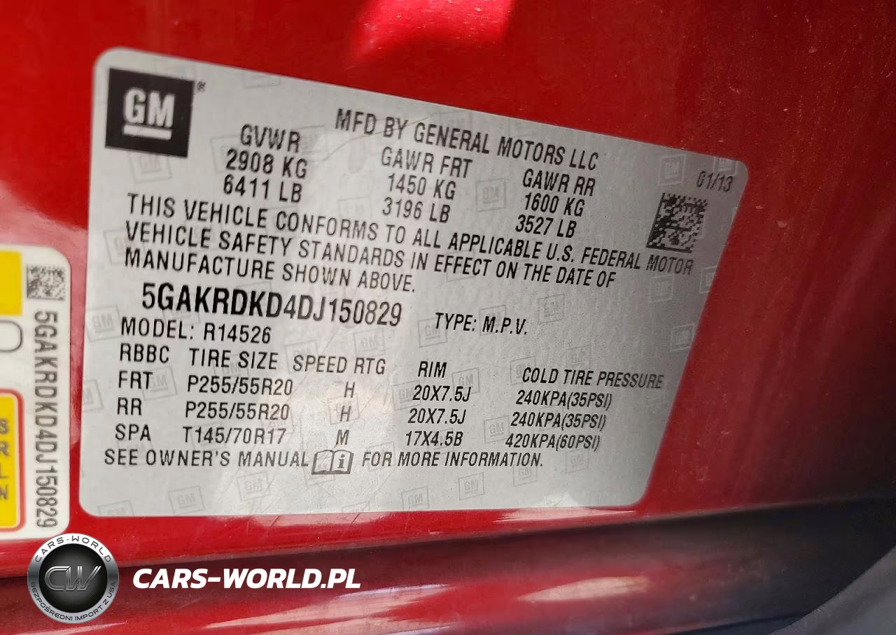 2013 Buick Enclave VIN:5GAKRDKD4DJ150829 - 13