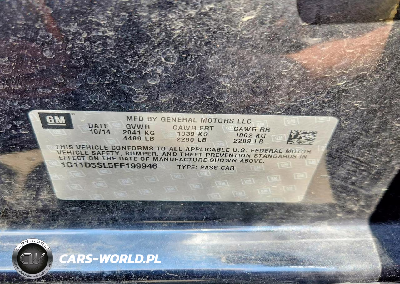 2015 Chevrolet Malibu 2Lt VIN:1G11D5SL5FF199946 - 12