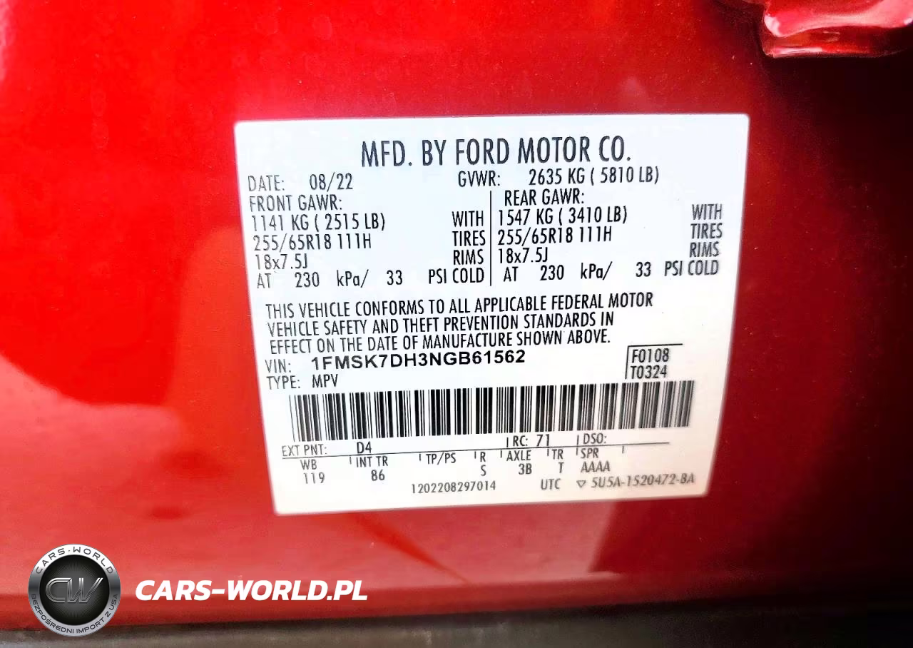 2022 Ford Explorer Xlt VIN:1FMSK7DH3NGB61562 - 13