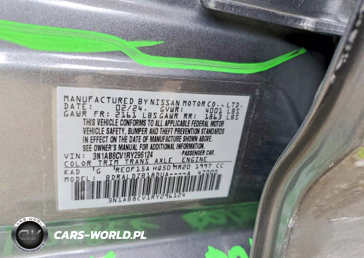 2024 Nissan Sentra Sv VIN:3N1AB8CV1RY296124 - 12