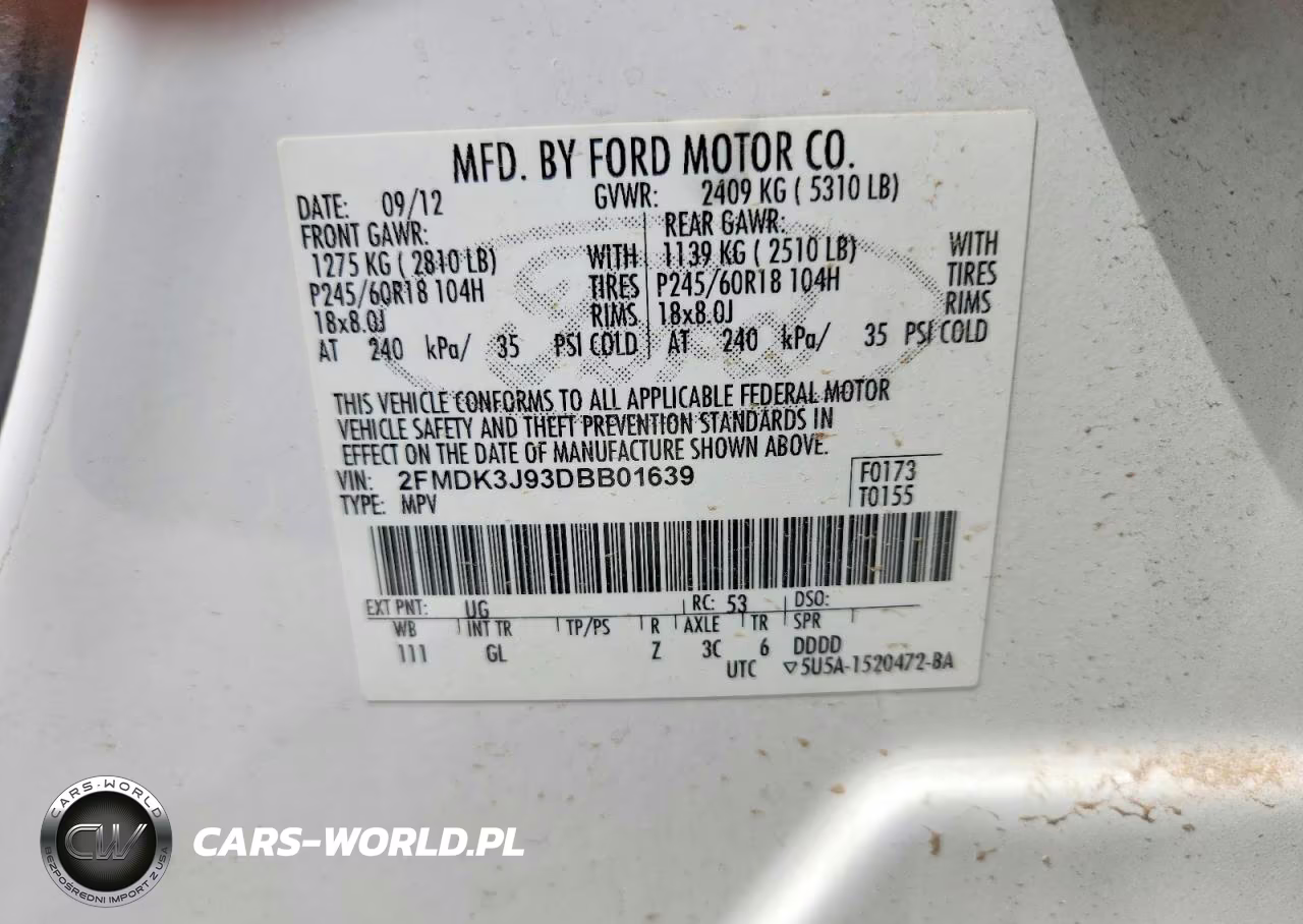 2013 Ford Edge Sel VIN:2FMDK3J93DBB01639 - 13