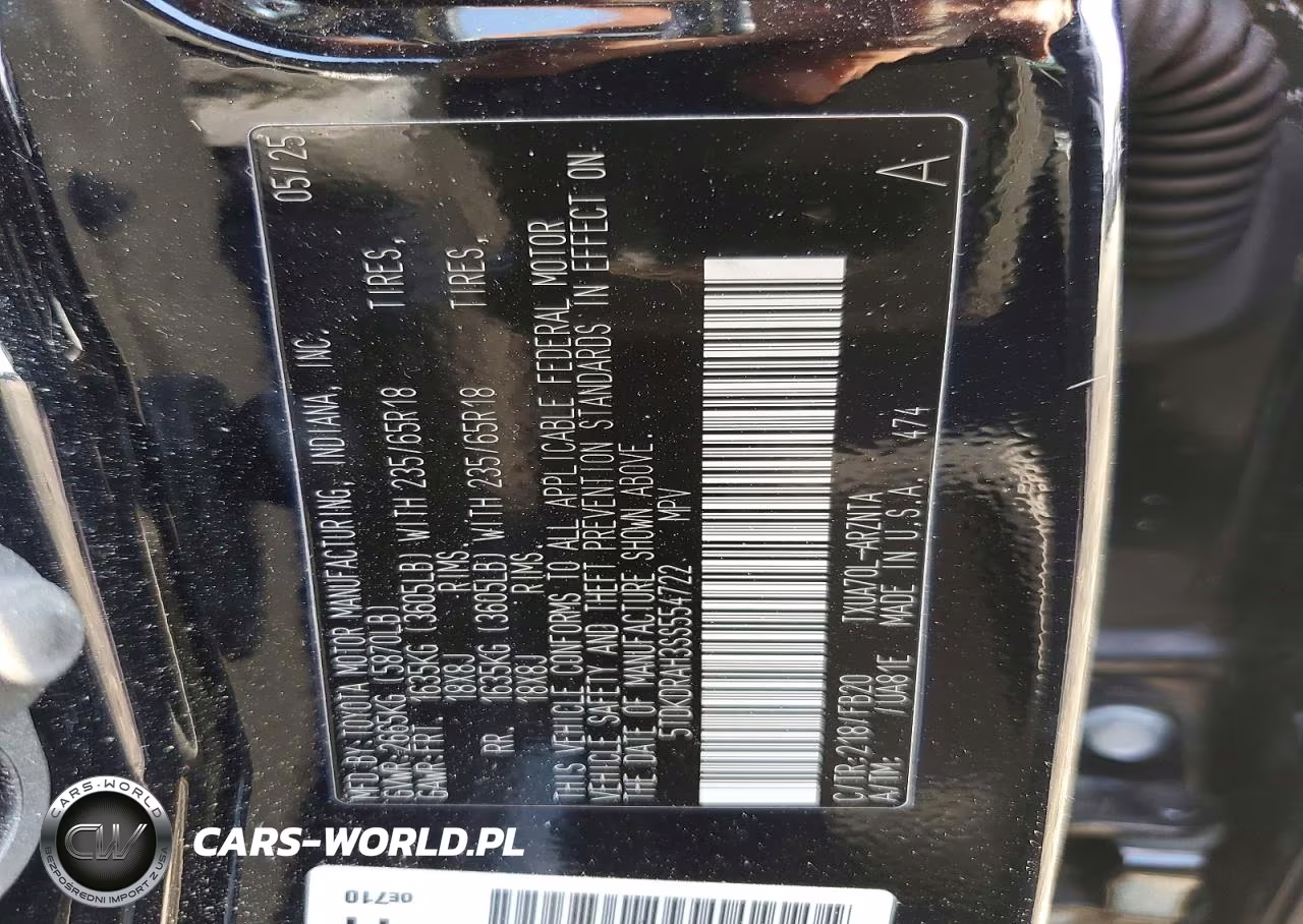 2025 Toyota Highlander Le VIN:5TDKDRAH3SS554722 - 13