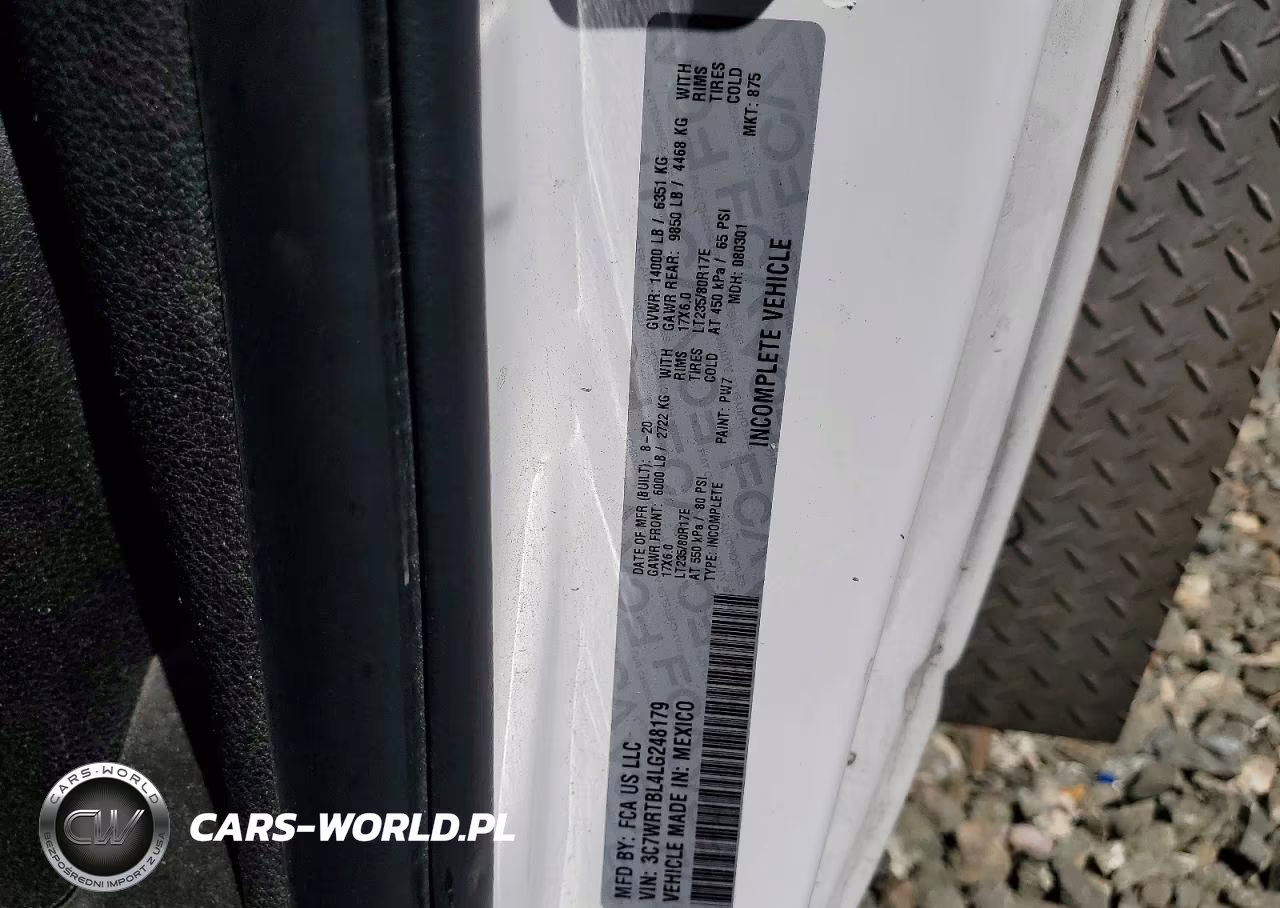 2020 Ram 3500 VIN:3C7WRTBL4LG248179 - 12