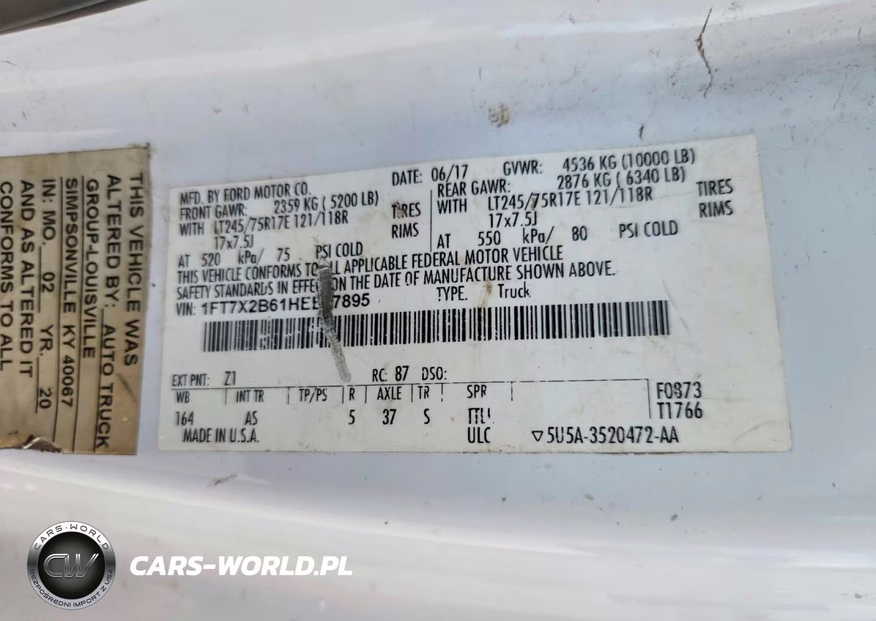 2017 Ford F250 Super Duty VIN:1FT7X2B61HEE07895 - 13