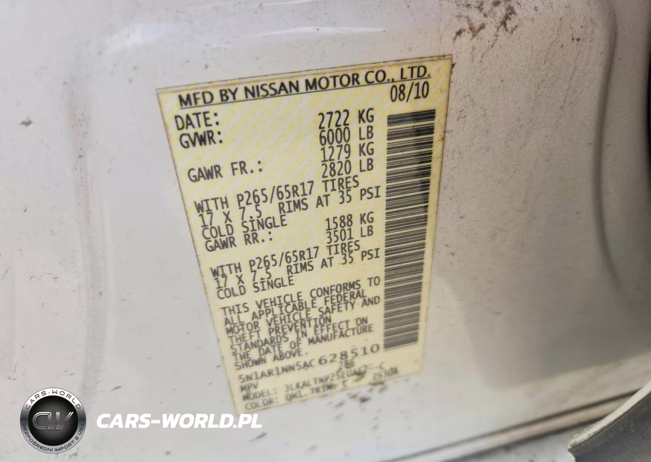 2010 Nissan Pathfinder S Fe+ VIN:5N1AR1NN5AC628510 - 13