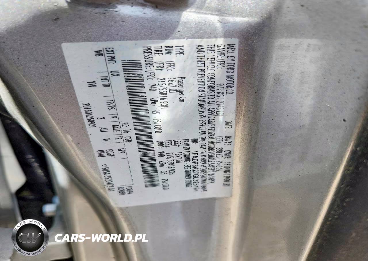 2016 Ford Focus Se VIN:1FADP3K27GL325191 - 12