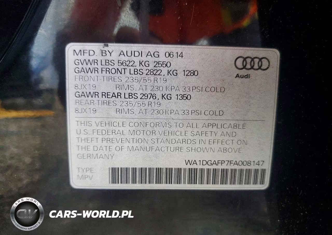 2015 Audi Q5 Premium Plus VIN:WA1DGAFP7FA008147 - 13