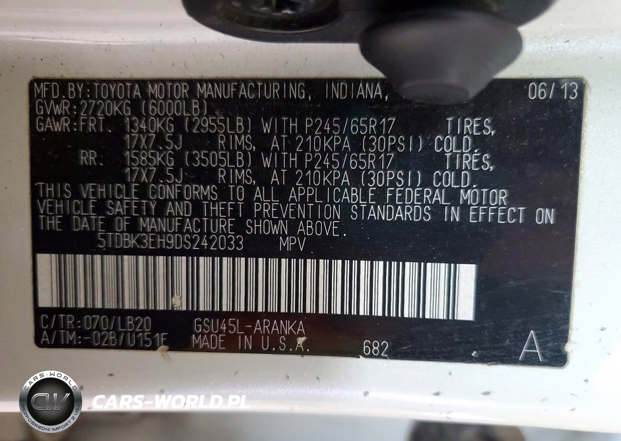 2013 Toyota Highlander Se VIN:5TDBK3EH9DS242033 - 13