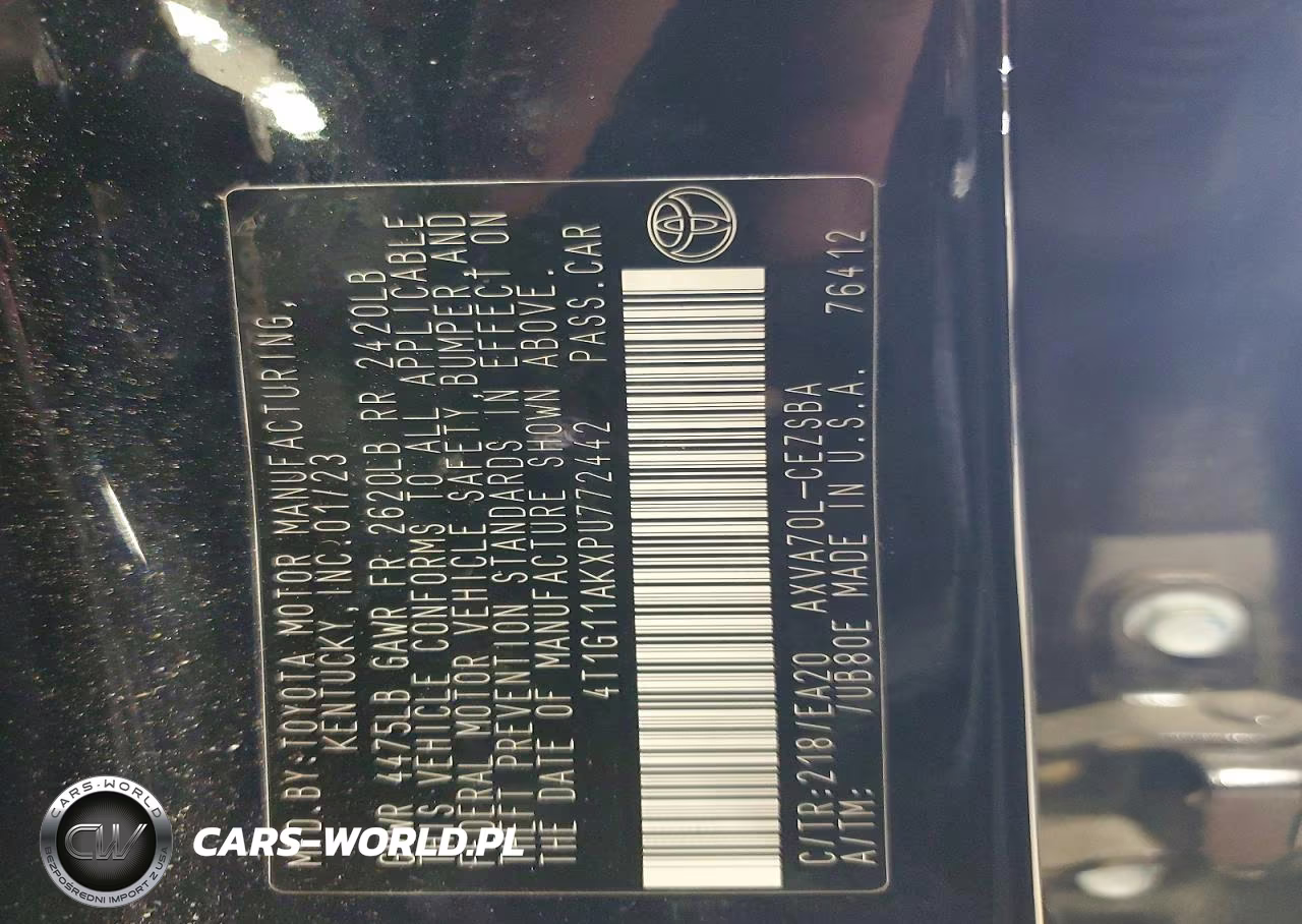 2023 Toyt Camry Se VIN:4T1G11AKXPU772442 - 12