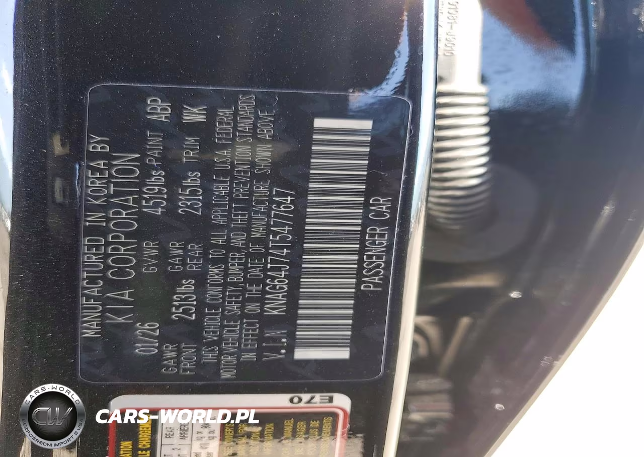 2026 Kia K5 Gt Line VIN:KNAG64J74T5477647 - 12