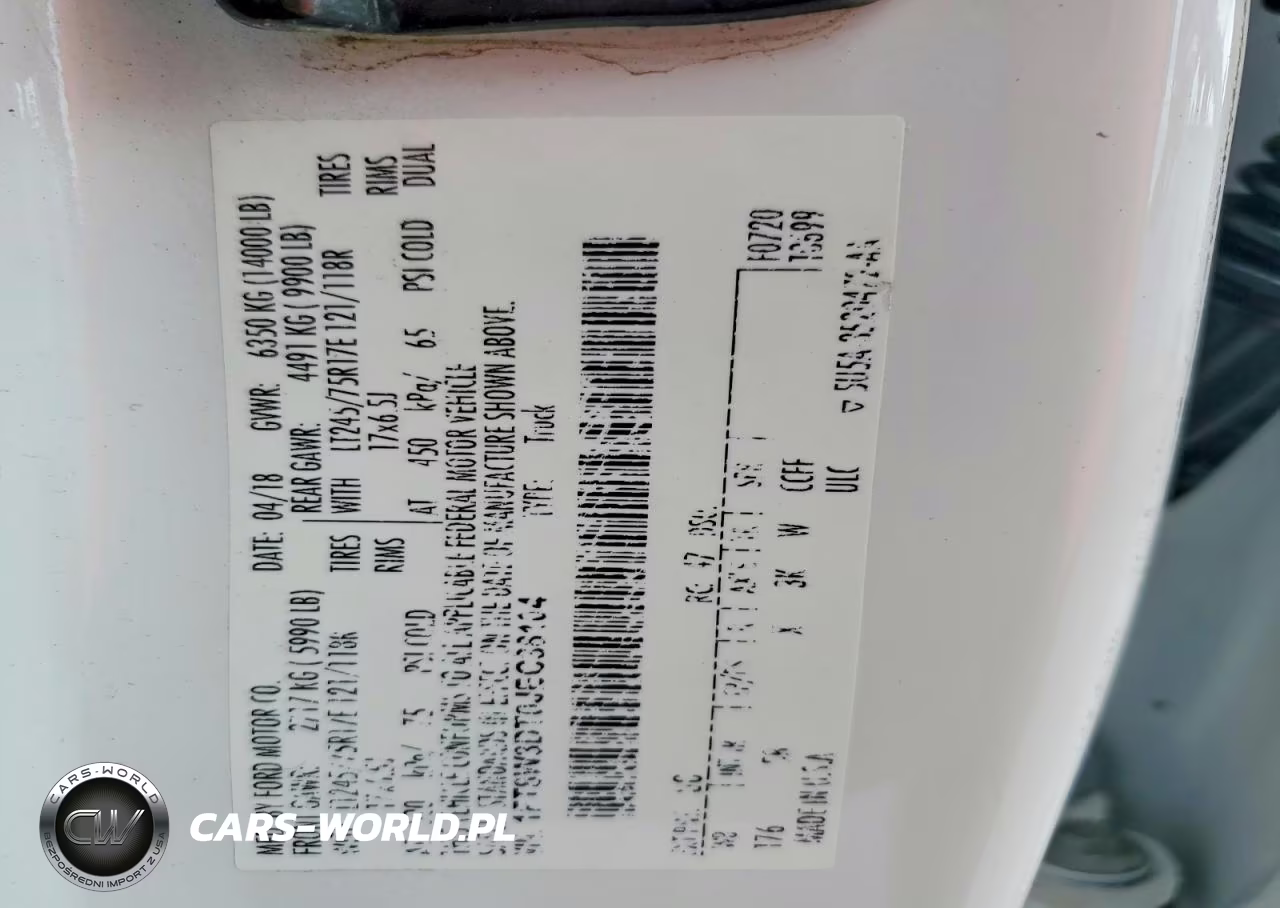 2018 Ford F350 Super Duty VIN:1FT8W3DT0JEC38104 - 10
