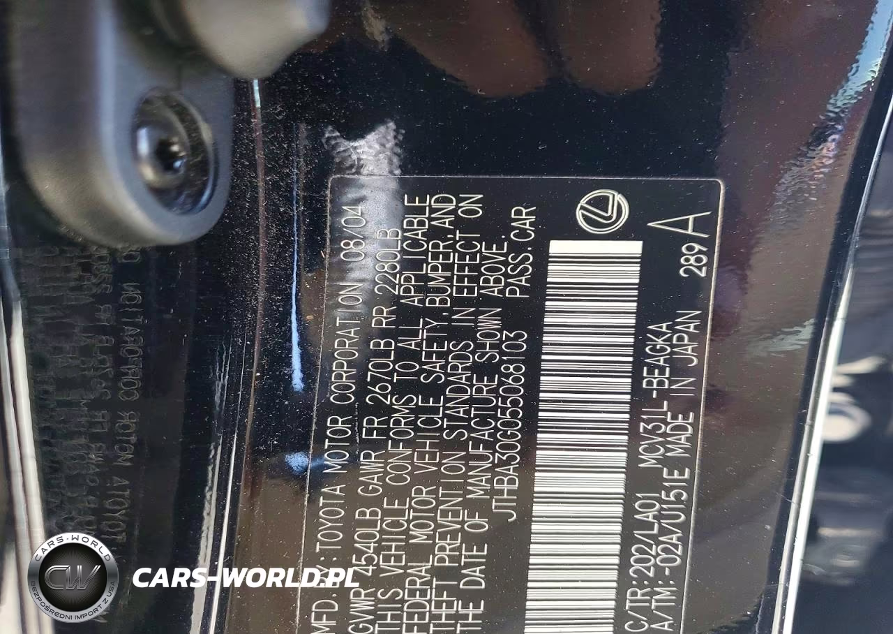 2005 Lexus Es 330 VIN:JTHBA30G055068103 - 12