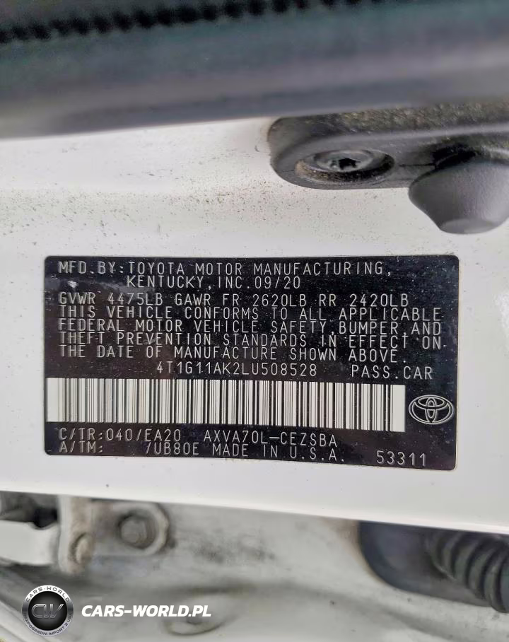 2020 Toyota Camry Se VIN:4T1G11AK2LU508528 - 12