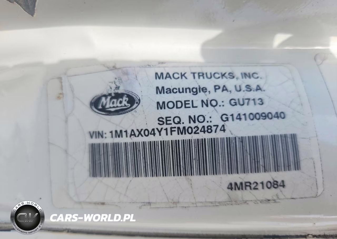 2015 Mack 700 Gu700 VIN:1M1AX04Y1FM024874 - 10