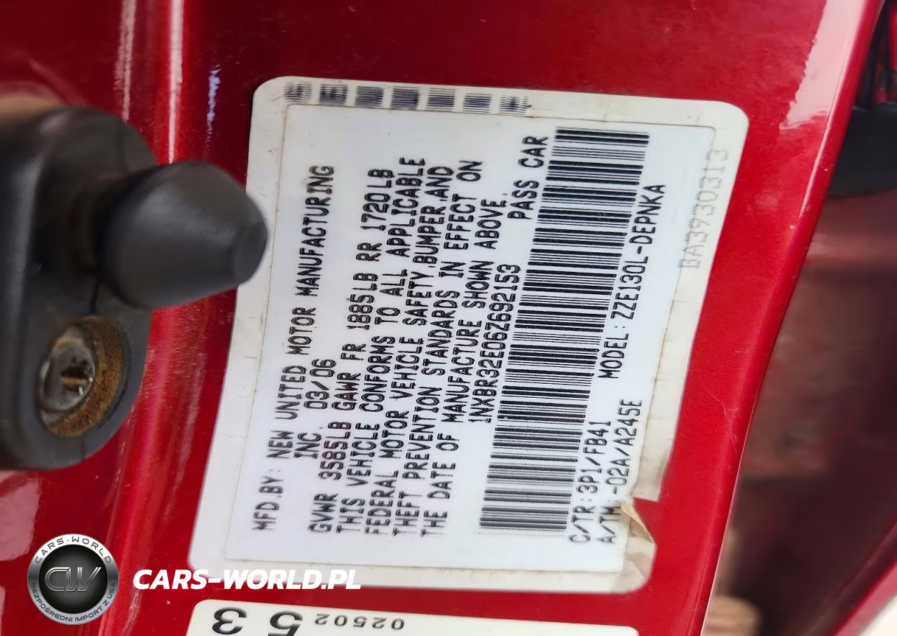 2006 Toyota Corolla Le VIN:1NXBR32E06Z692153 - 12