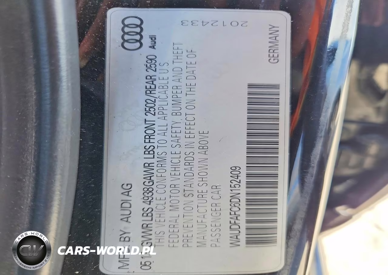 2013 Audi A6 Premium Plus VIN:WAUDFAFC6DN152409 - 13