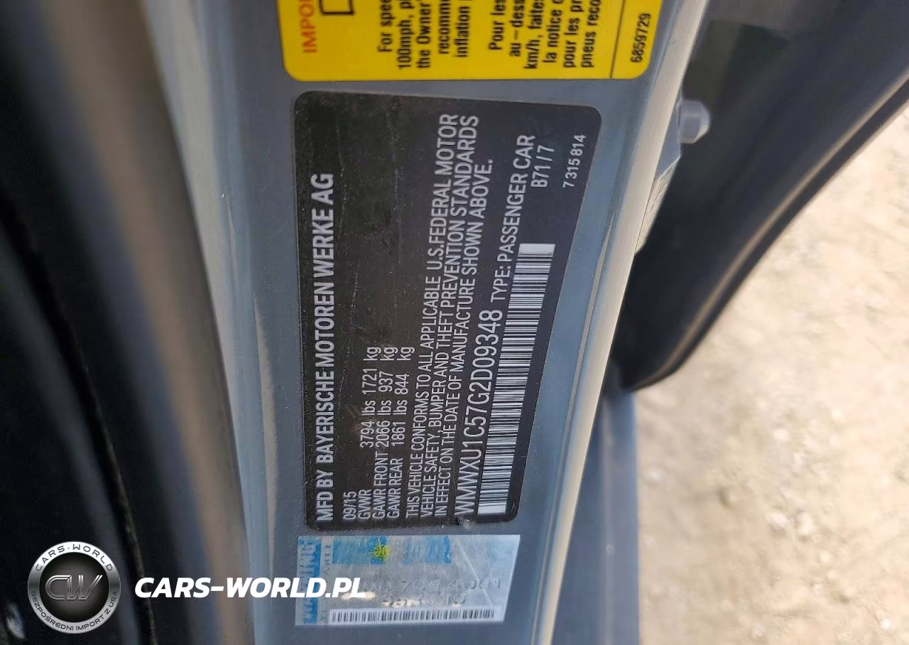 2016 Mini Cooper VIN:WMWXU1C57G2D09348 - 12