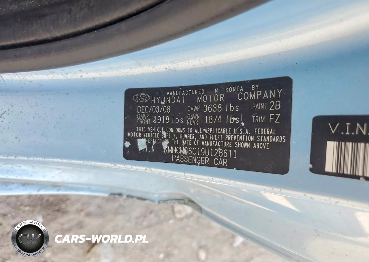 2009 Hyundai Accent Gs VIN:KMHCM36C19U128611 - 12