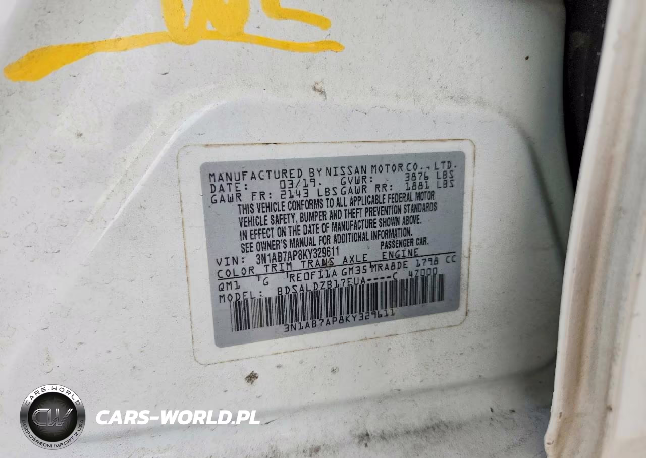 2019 Nissan Sentra Sv VIN:3N1AB7AP8KY329611 - 14