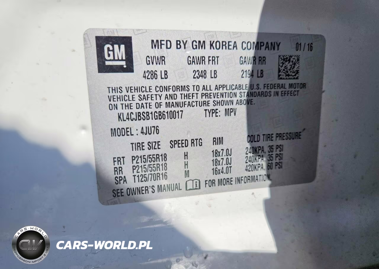 2016 Buick Encore Convenience VIN:KL4CJBSB1GB610017 - 12