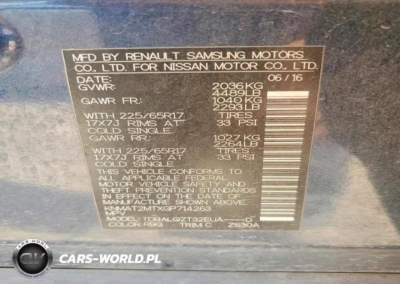 2016 Nissan Rogue Sv VIN:KNMAT2MTXGP714263 - 12