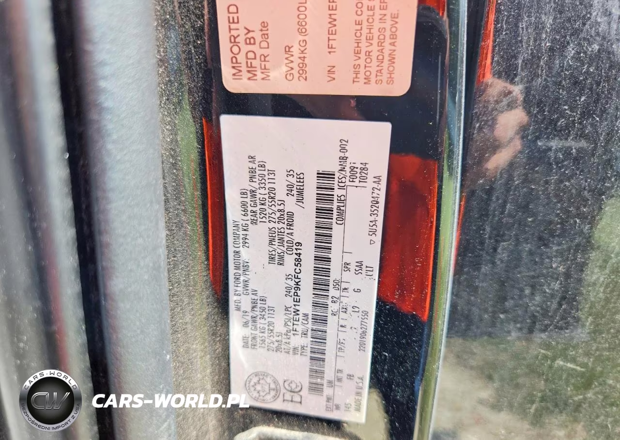 2019 Ford F150 Supercrew VIN:1FTEW1EP9KFC58419 - 13