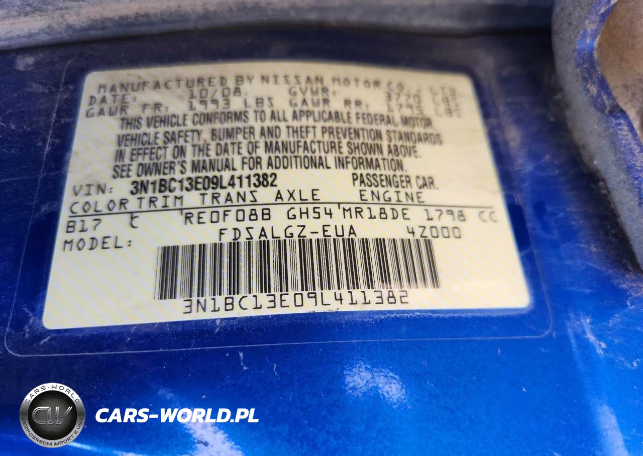 2009 Nissan Versa S-Sl VIN:3N1BC13E09L411382 - 12