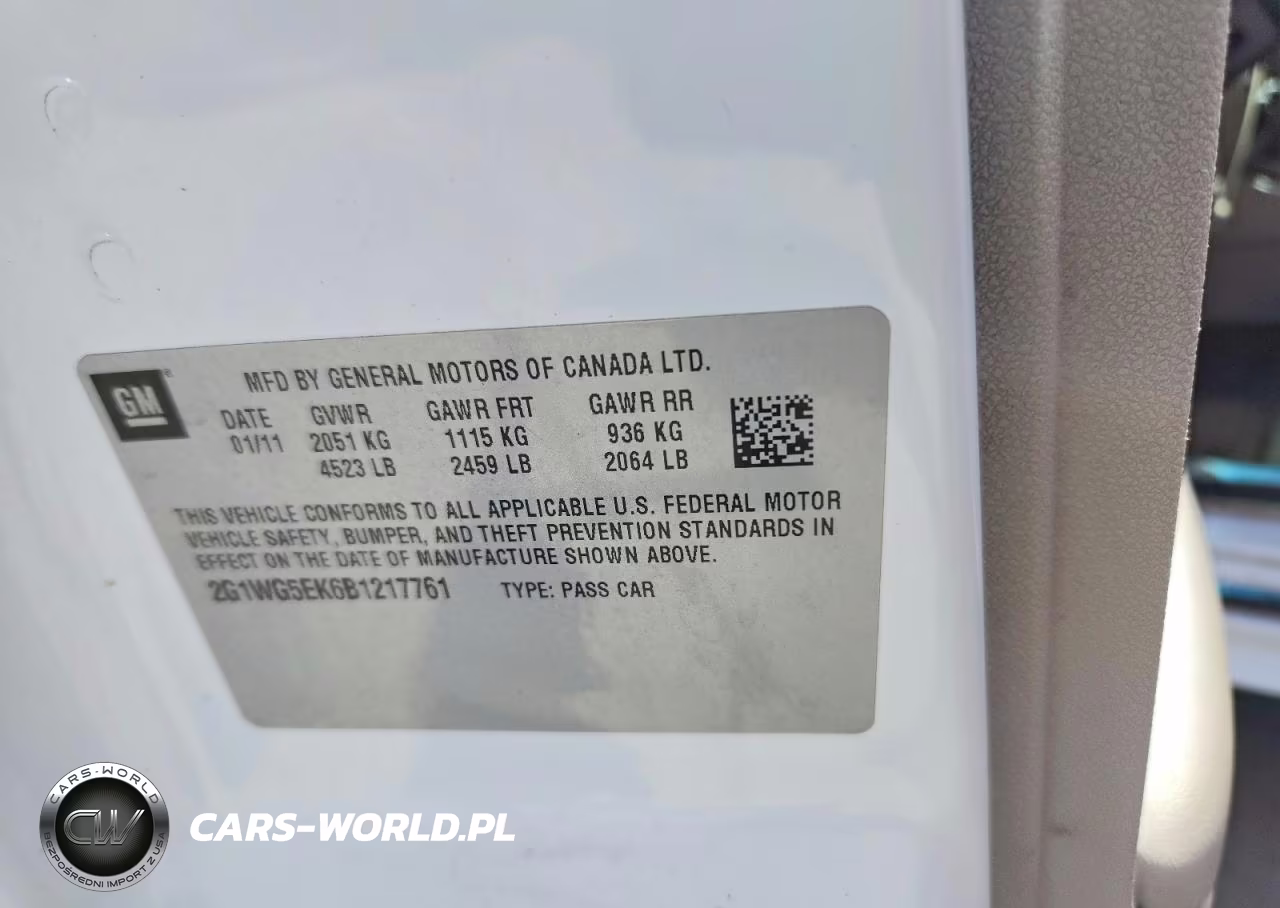 2011 Chevrolet Impala Lt VIN:2G1WG5EK6B1217761 - 12