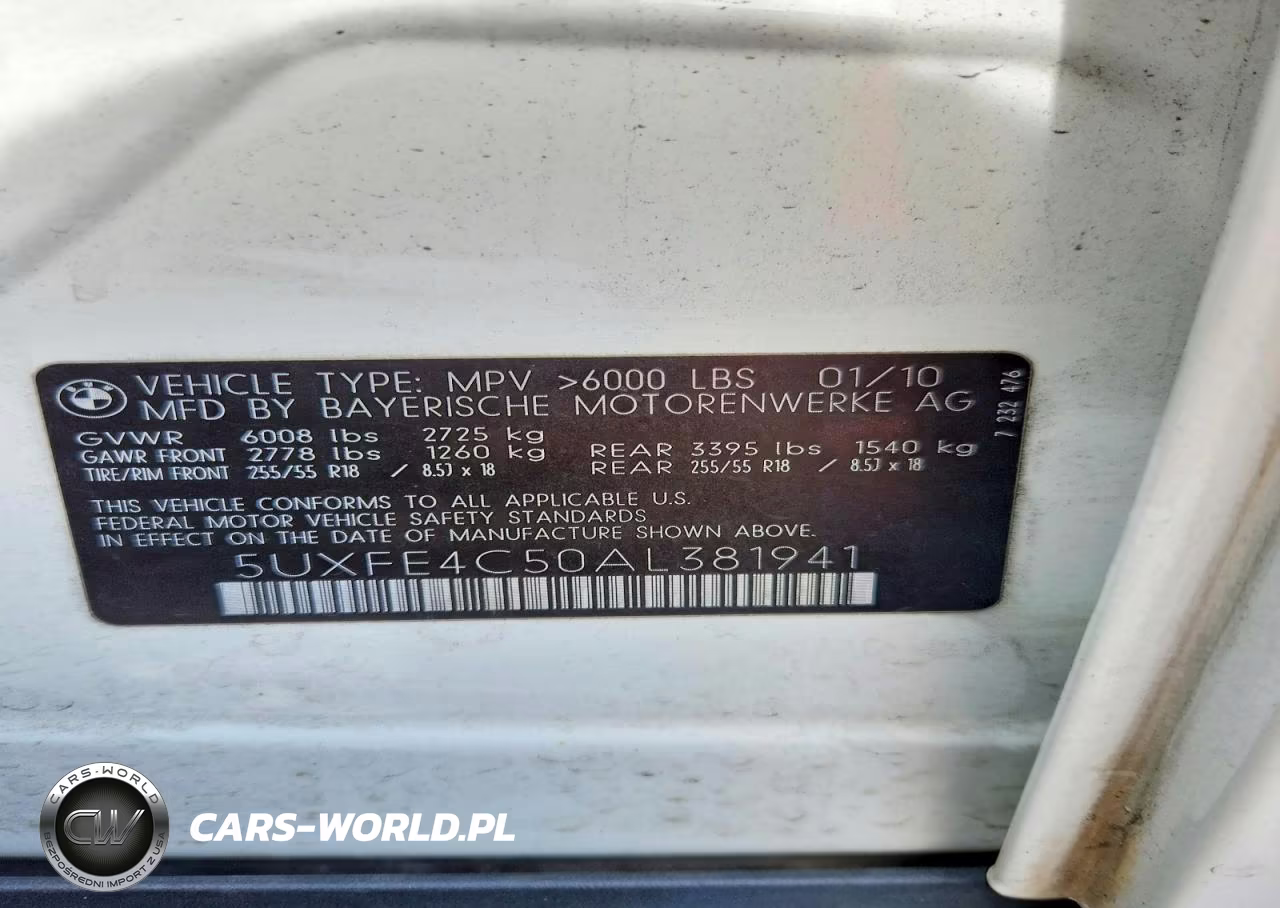 2010 BMW X5 xDrive30I VIN:5UXFE4C50AL381941 - 13
