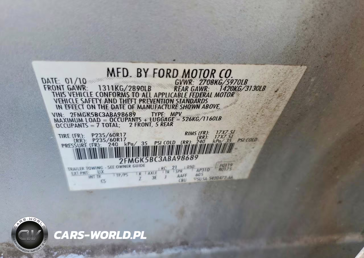 2010 Ford Flex VIN:2FMGK5BC3ABA98689 - 13