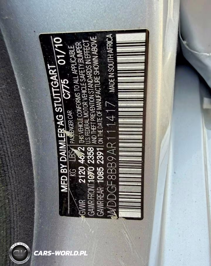 2010 Mercedes-Benz C 300 4Matic VIN:WDDGF8BB9AR111417 - 10
