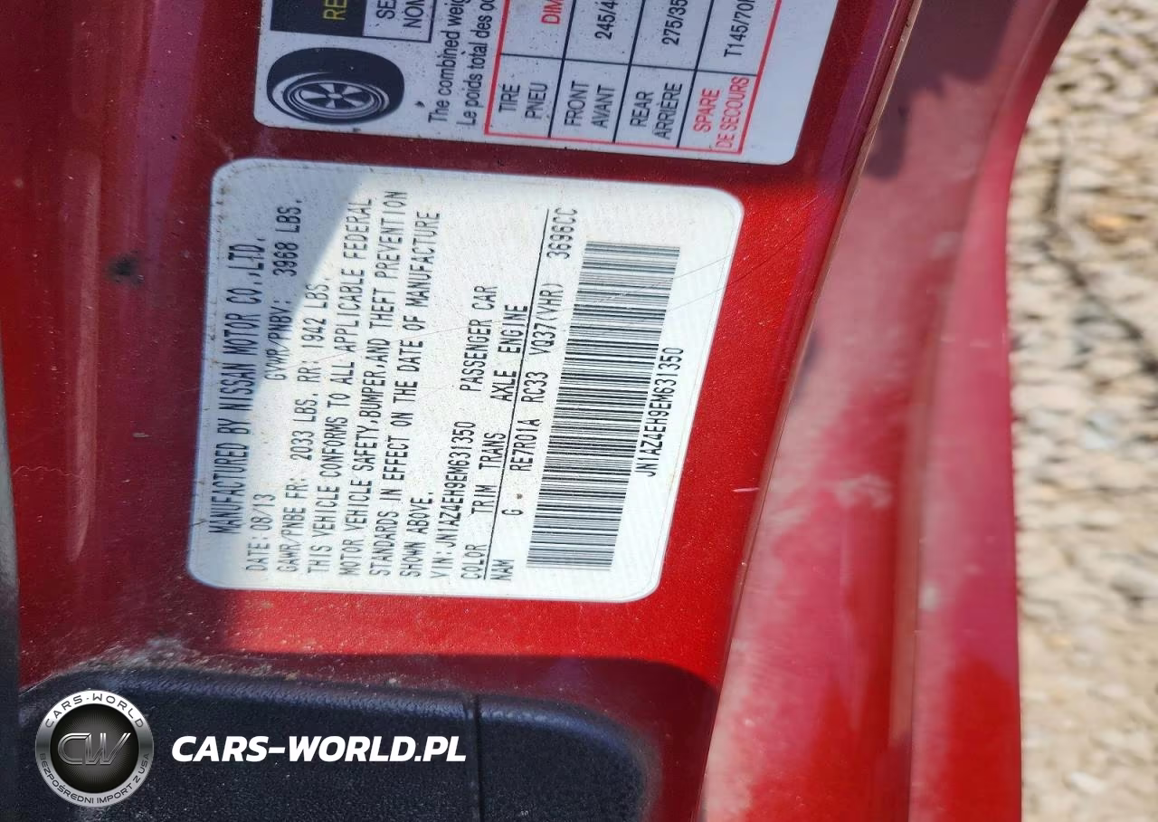 2014 Nissan 370Z Touring VIN:JN1AZ4EH9EM631350 - 13