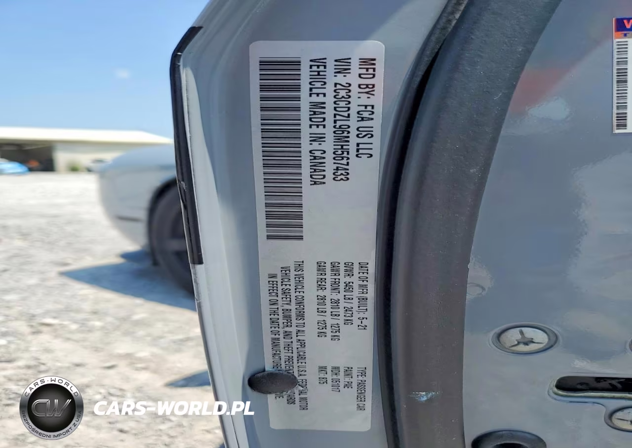 2021 Dodge Challenger Srt Hellcat Redeye VIN:2C3CDZL96MH567433 - 13