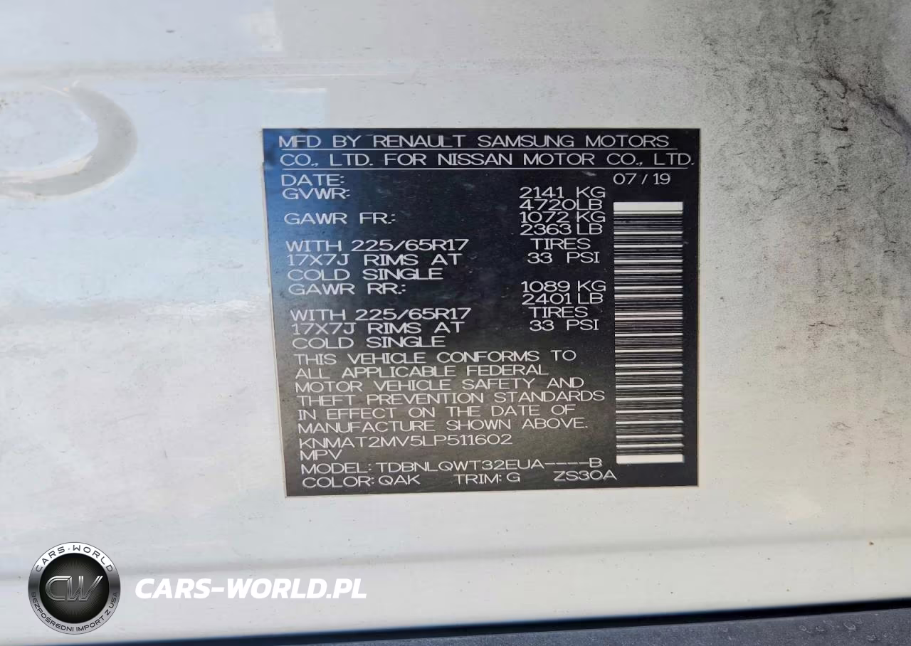 2020 Nissan Rogue Sv VIN:KNMAT2MV5LP511602 - 13