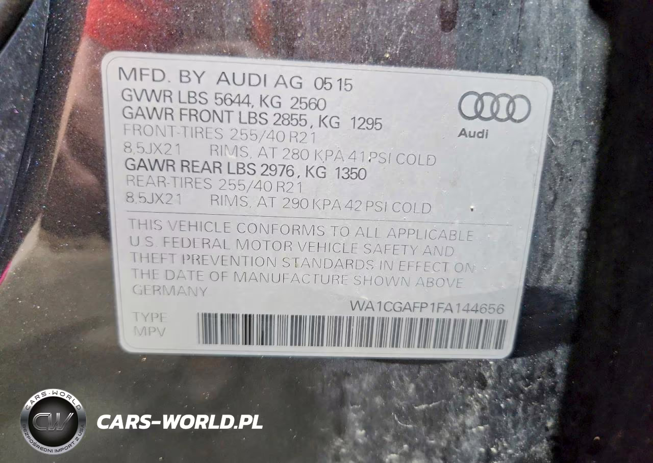 2015 Audi Sq5 Premium Plus VIN:WA1CGAFP1FA144656 - 14