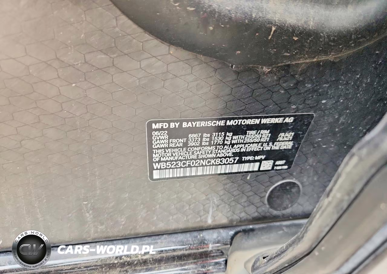 2022 BMW Ix xDrive50 VIN:WB523CF02NCK83057 - 13