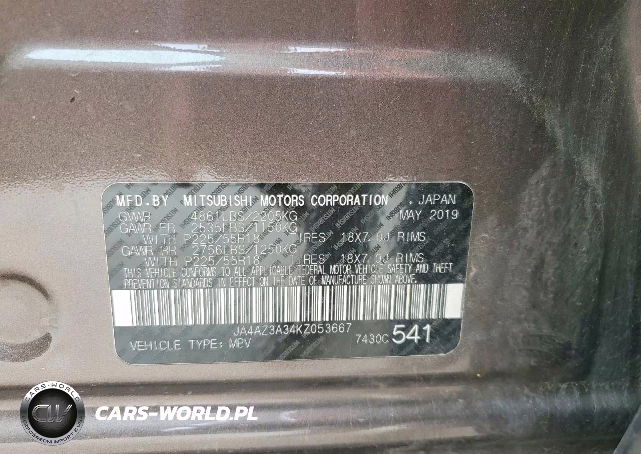 2019 Mitsubishi Outlander Se VIN:JA4AZ3A34KZ053667 - 12