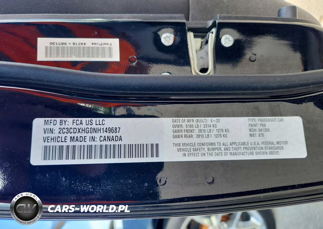 2022 Dodge Charger Gt VIN:2C3CDXHG0NH149687 - 12