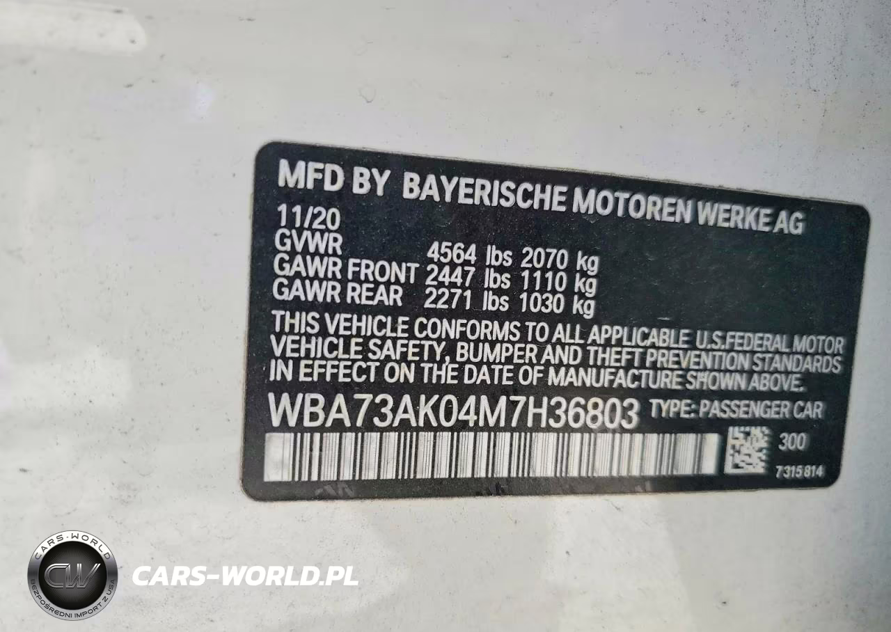 2021 BMW 228Xi VIN:WBA73AK04M7H36803 - 12