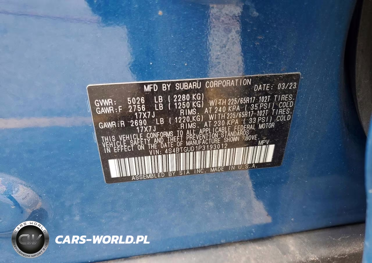 2023 Subaru Outback Wilderness VIN:4S4BTGUD1P3193012 - 13