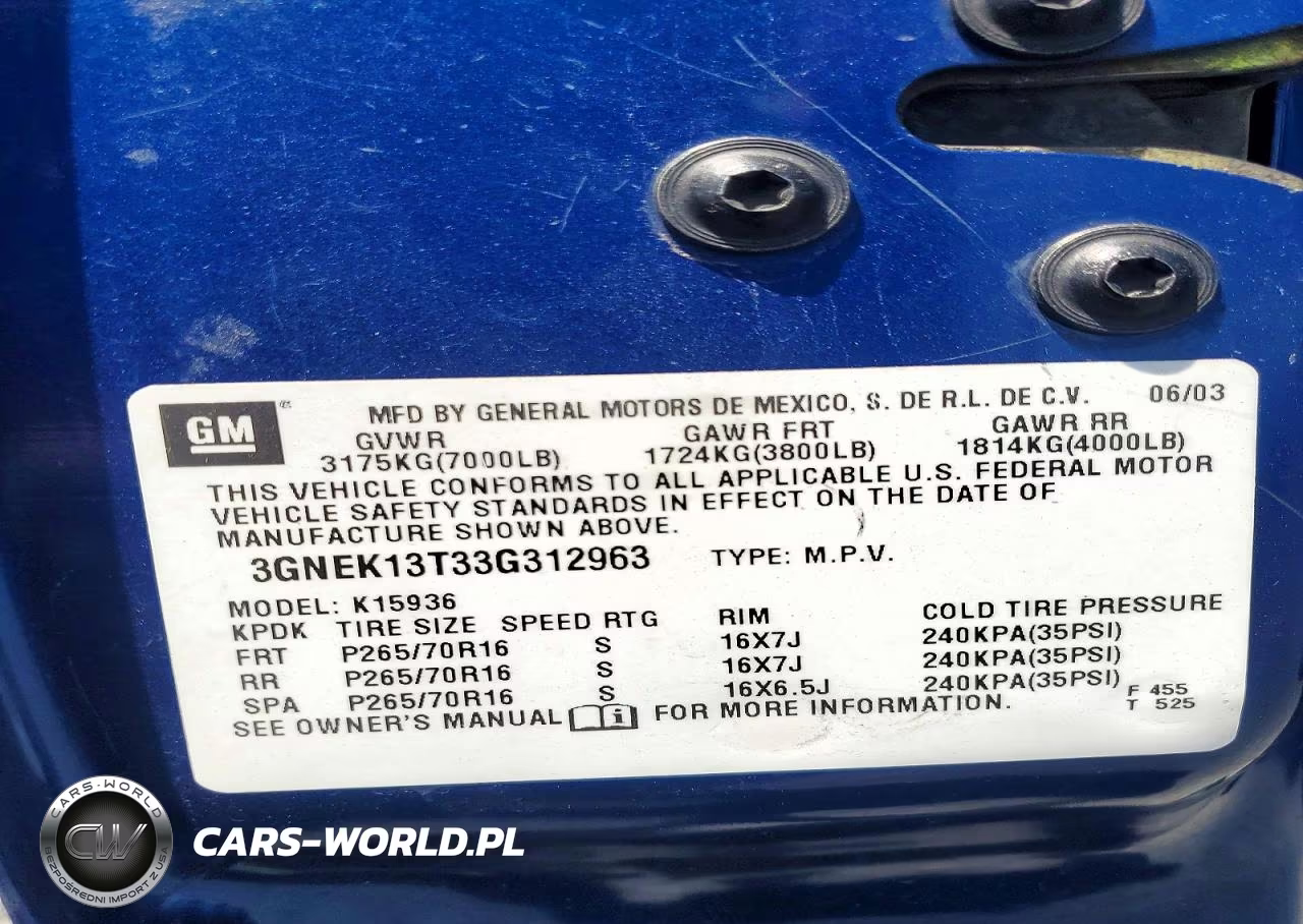 2003 Chevrolet Avalanche K1500 VIN:3GNEK13T33G312963 - 13