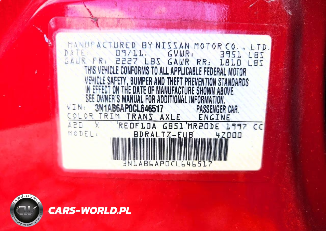 2012 Nissan Sentra 2.0-2.0S-Sr-2.0Sl VIN:3N1AB6AP0CL646517 - 12