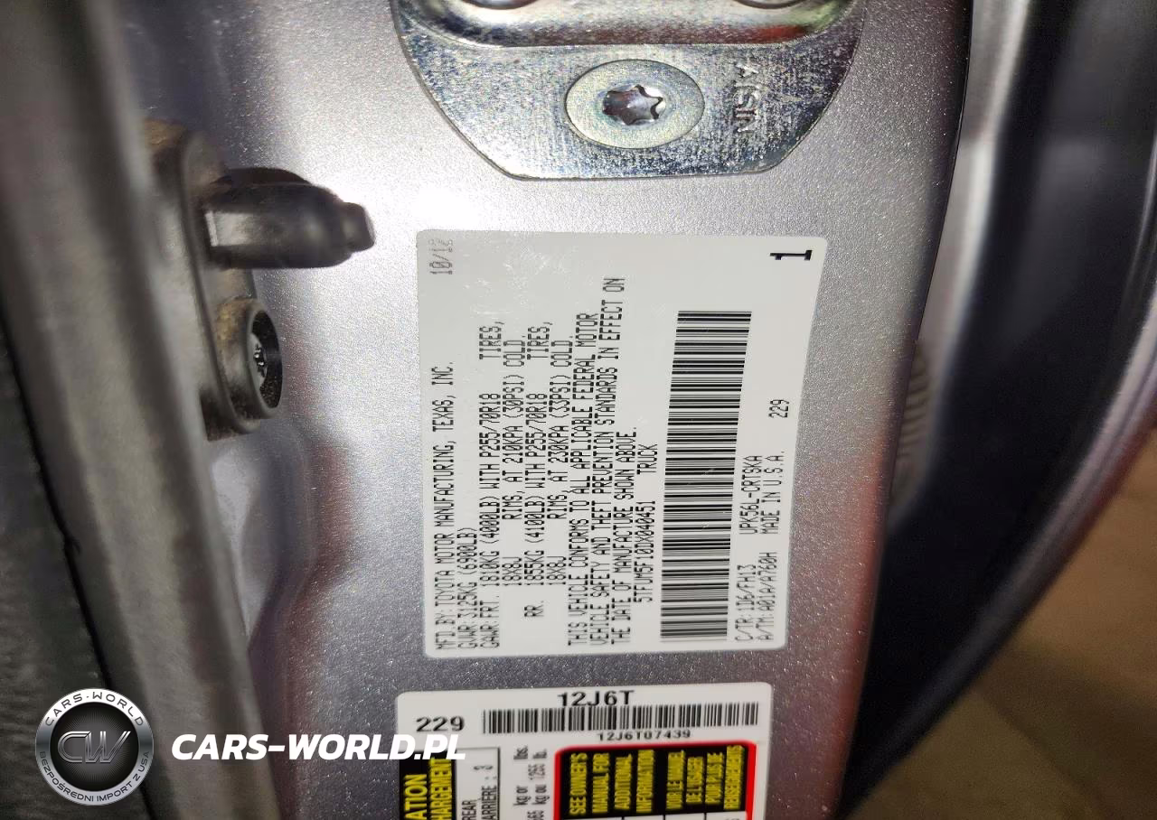 2013 Toyota Tundra Grade 4.6L V8 VIN:5TFUM5F10DX040451 - 12