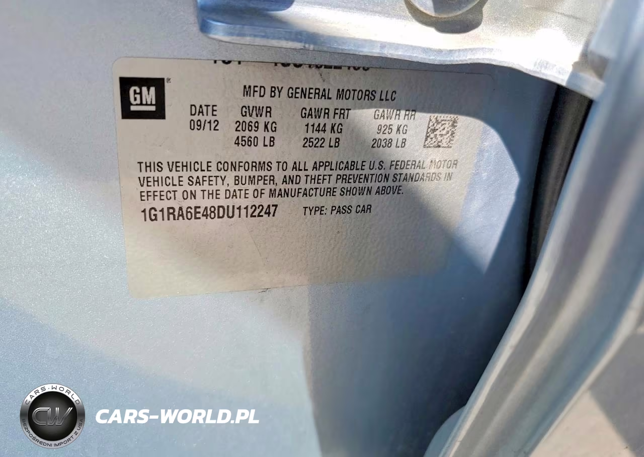 2013 Chevrolet Volt VIN:1G1RA6E48DU112247 - 12
