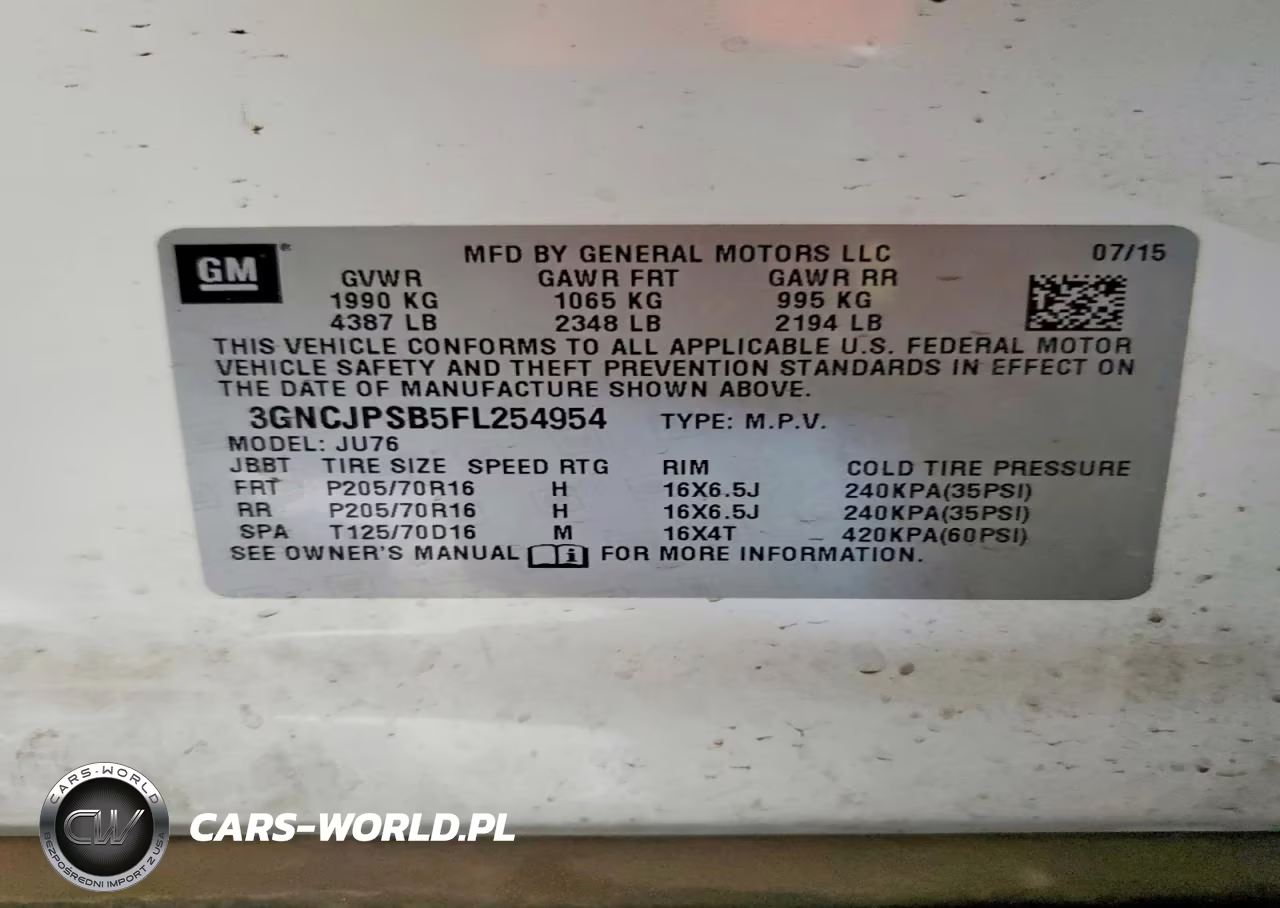 2015 Chevrolet Trax 1Ls VIN:3GNCJPSB5FL254954 - 12