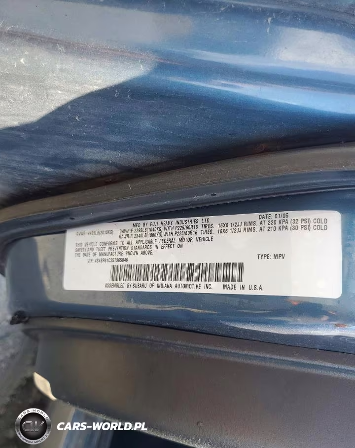 2005 Subaru Legacy Outback 2.5I VIN:4S4BP61C257365046 - 13