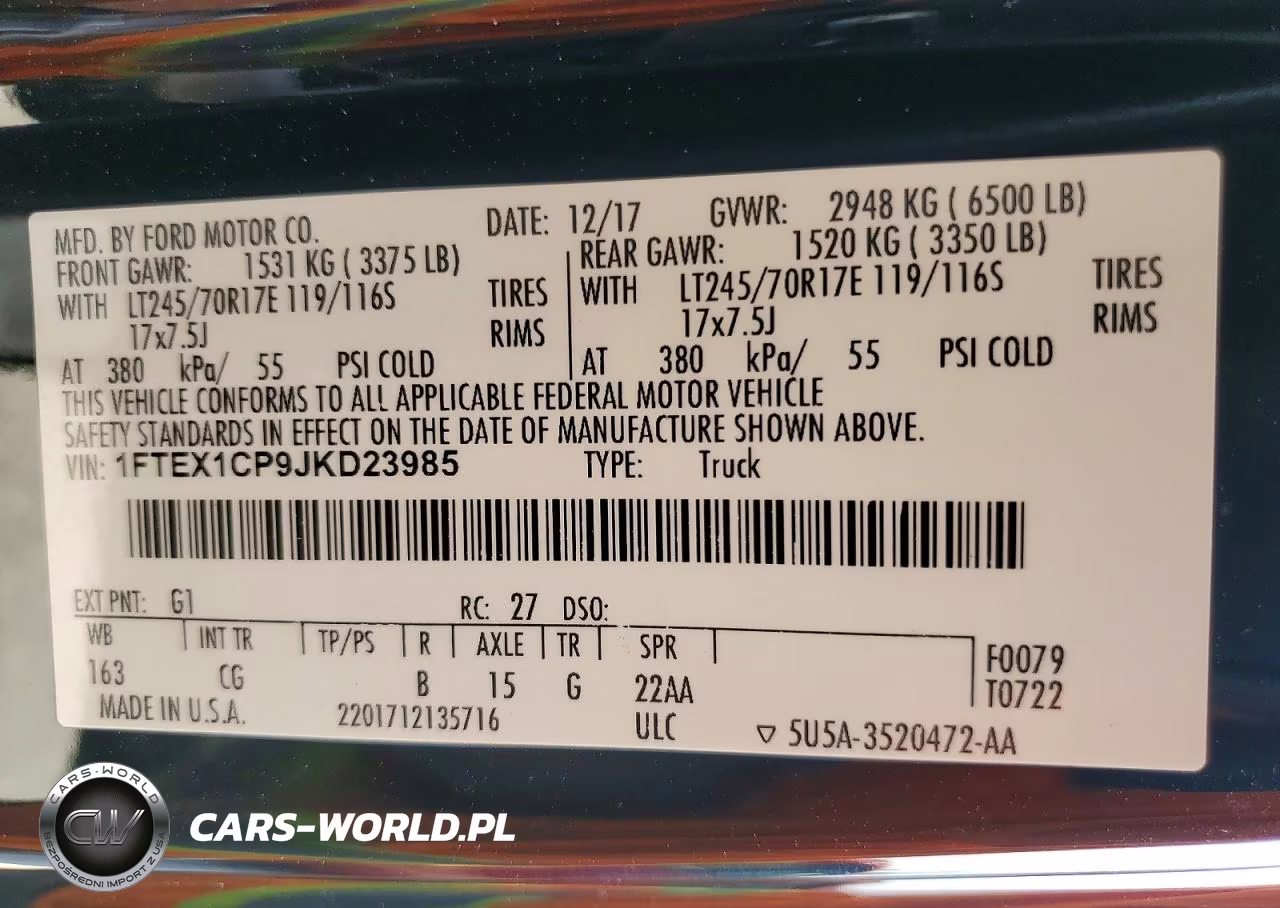 2018 Ford F150 Super Cab VIN:1FTEX1CP9JKD23985 - 12